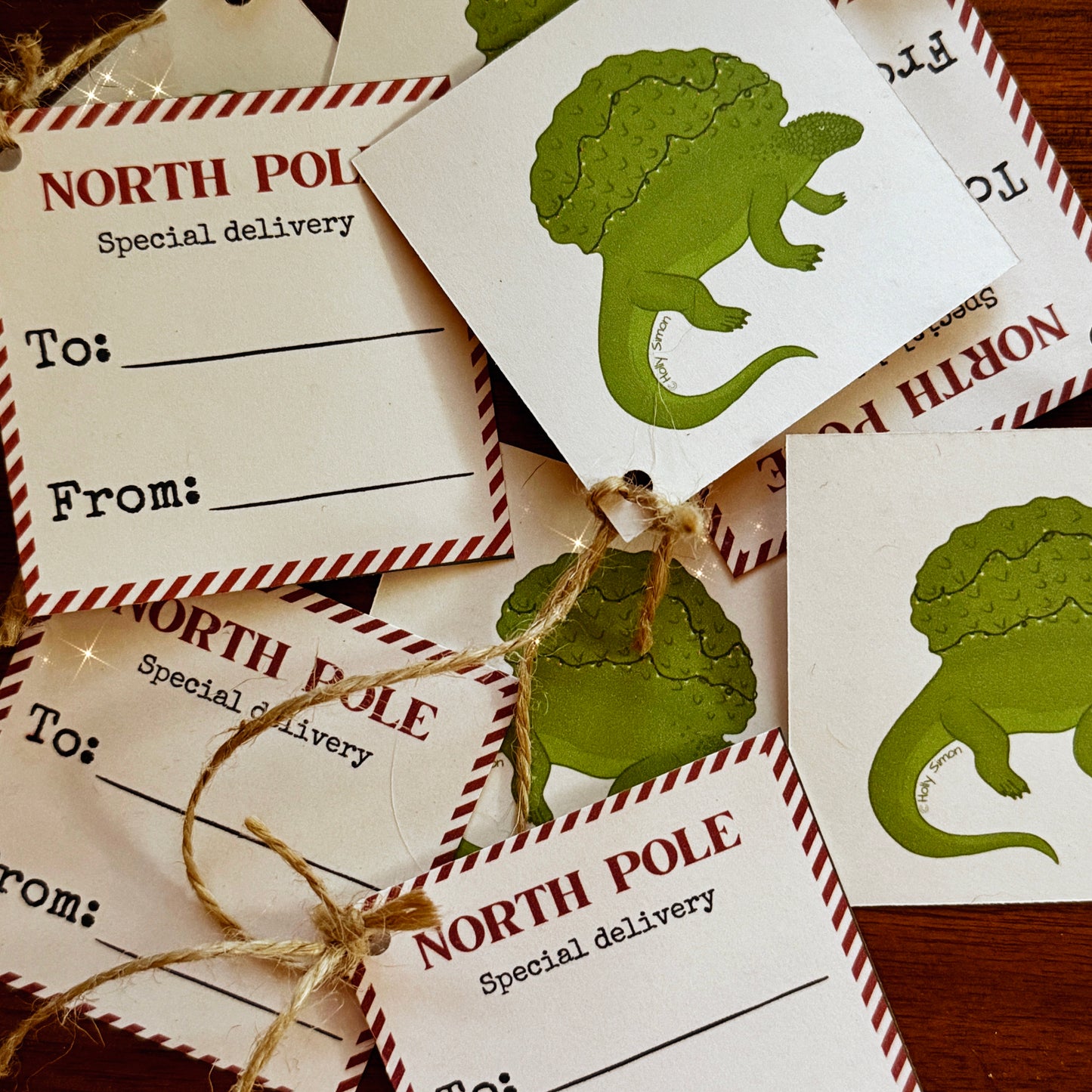 Present Tie Tag: Edaphosaurus
