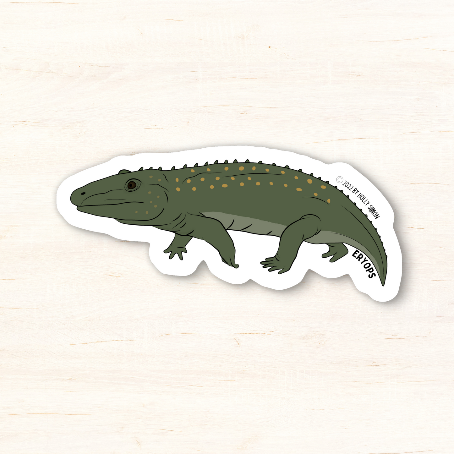 Eryops Glossy Vinyl Sticker