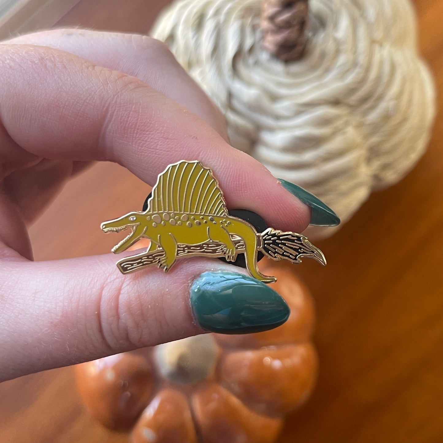 Secodontosaurus Broomstick Enamel Pin
