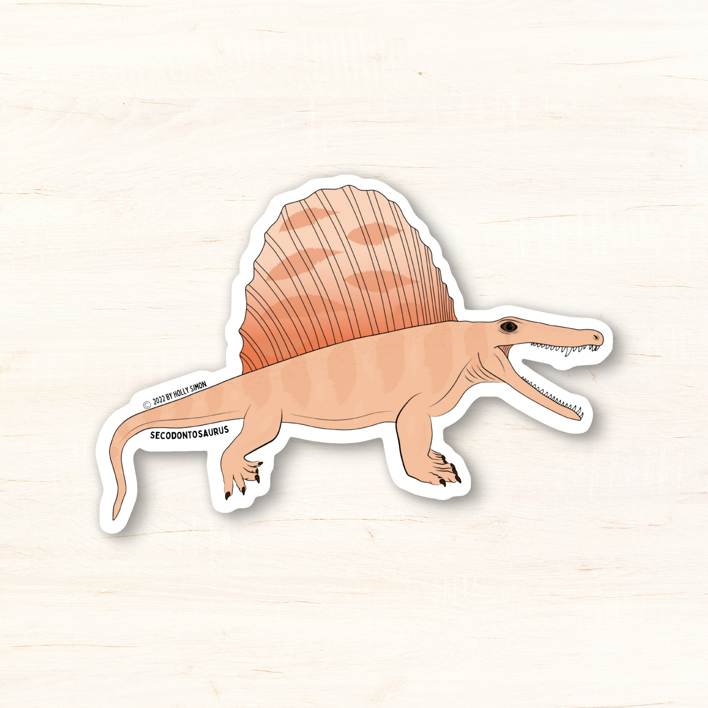 Secodontosaurus Vinyl Glossy Sticker