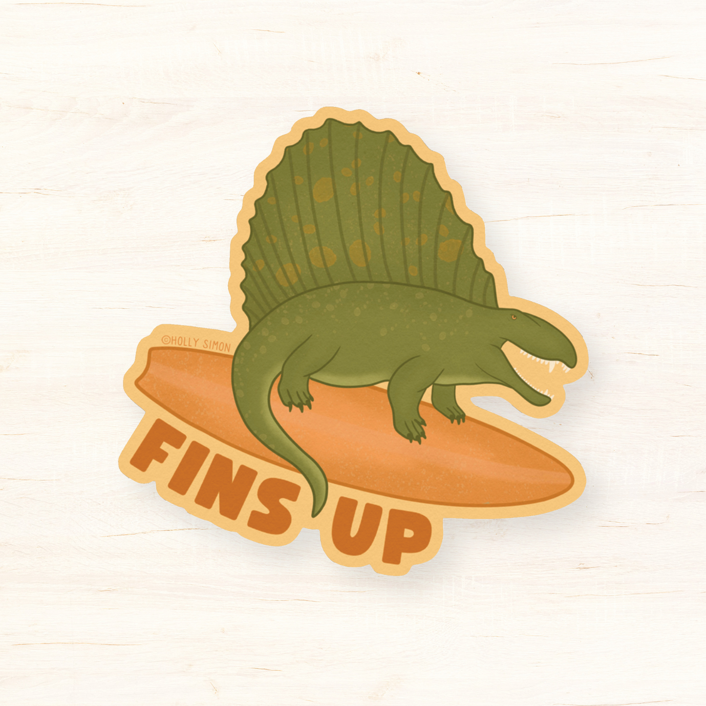 NEW! | Fins Up Dimetrodon Vinyl Sticker