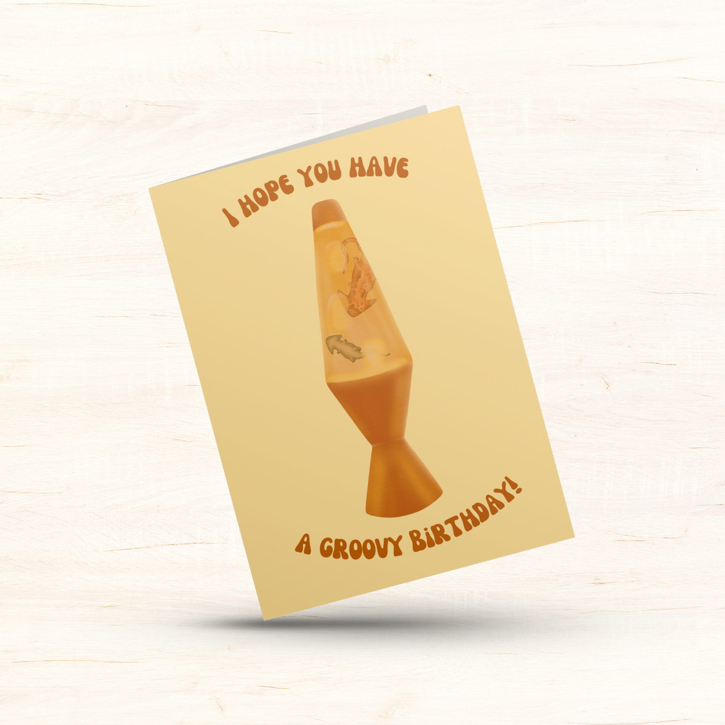 Lava Lamp Diplocaulus Birthday Card