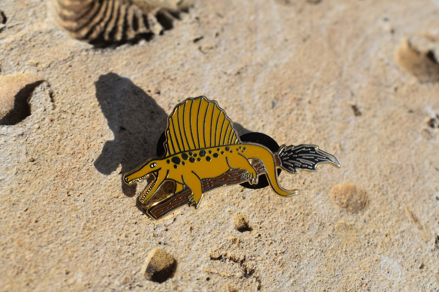 Secodontosaurus Broomstick Enamel Pin