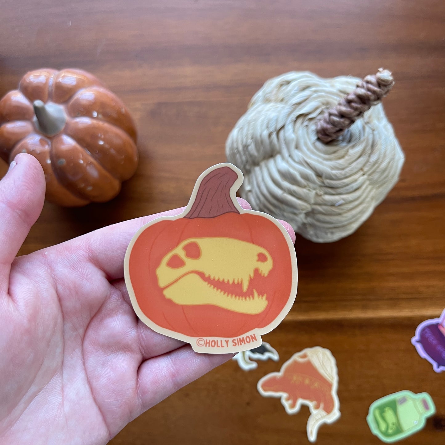 Dimetrodon Jack-o'-latern Vinyl Sticker