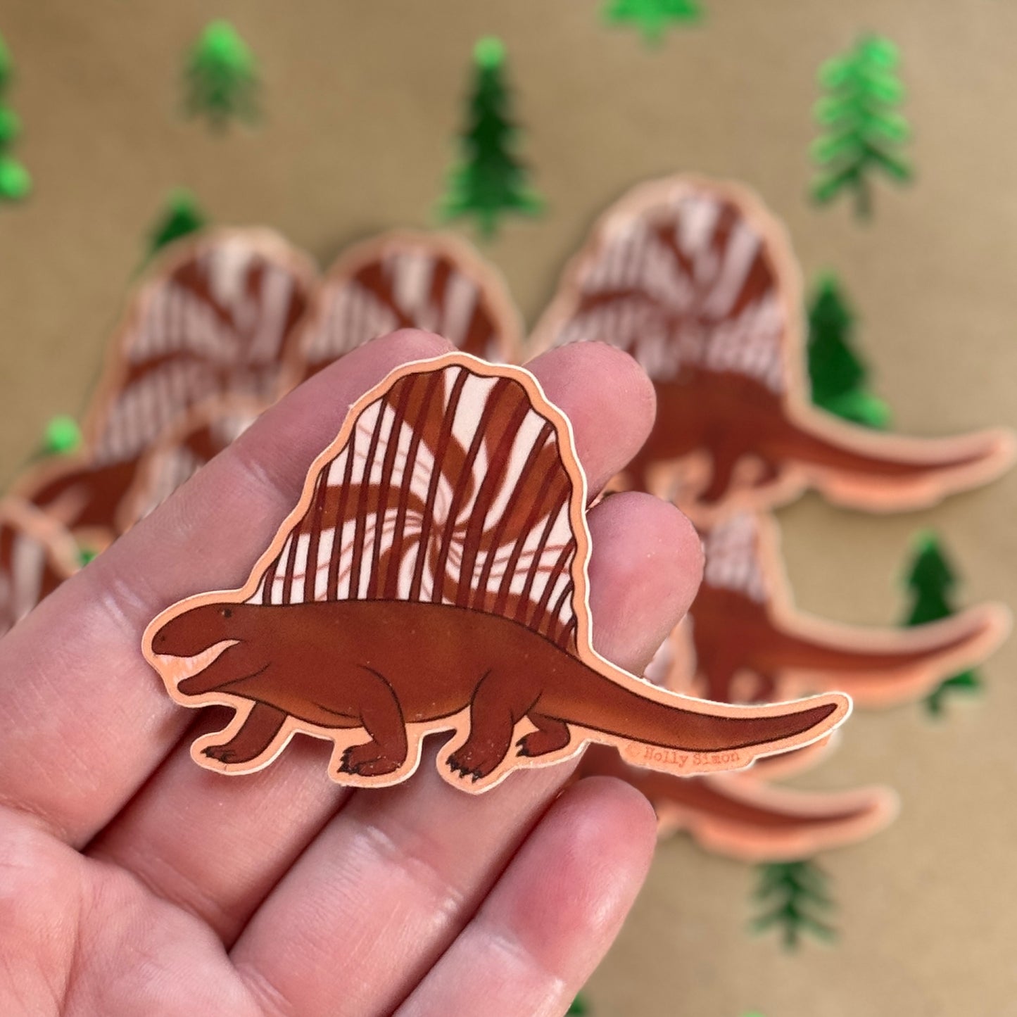 Candy Cane Dimetrodon Sticker