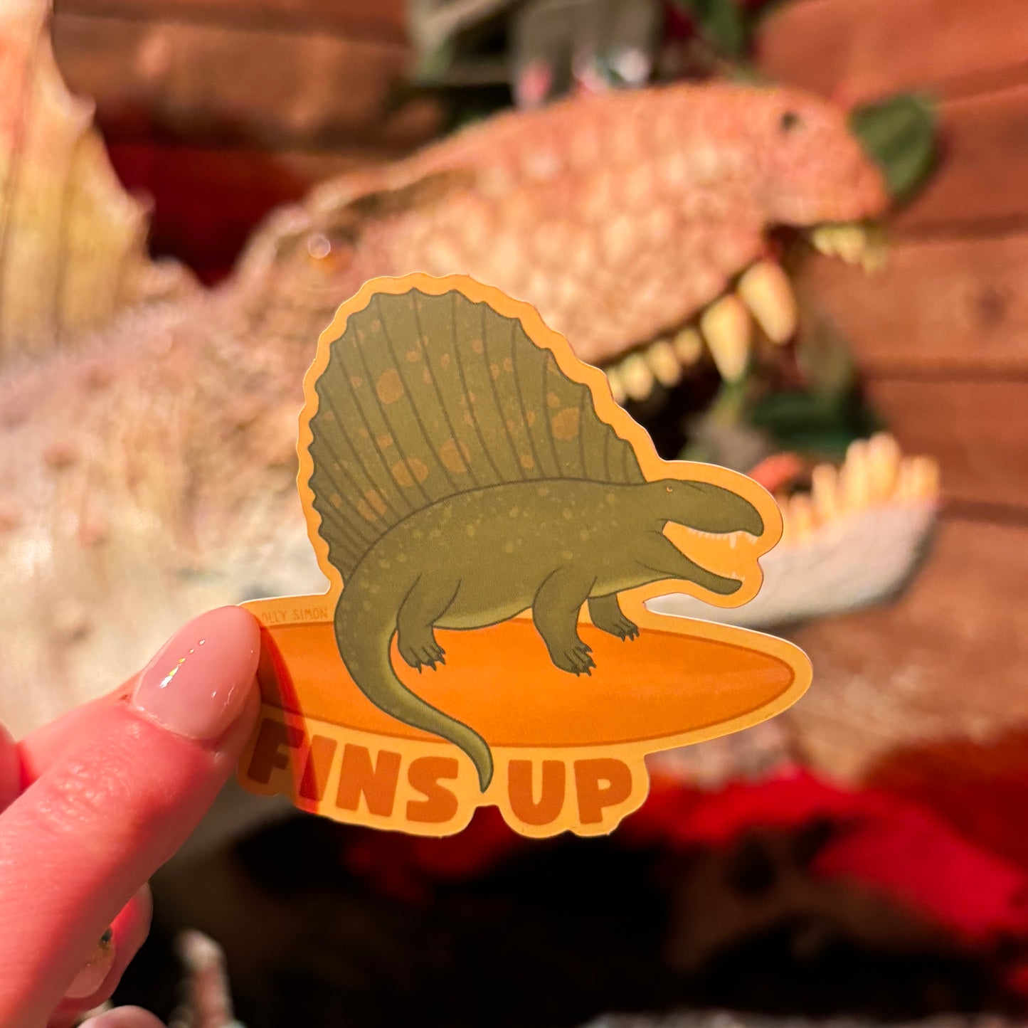 NEW! | Fins Up Dimetrodon Vinyl Sticker