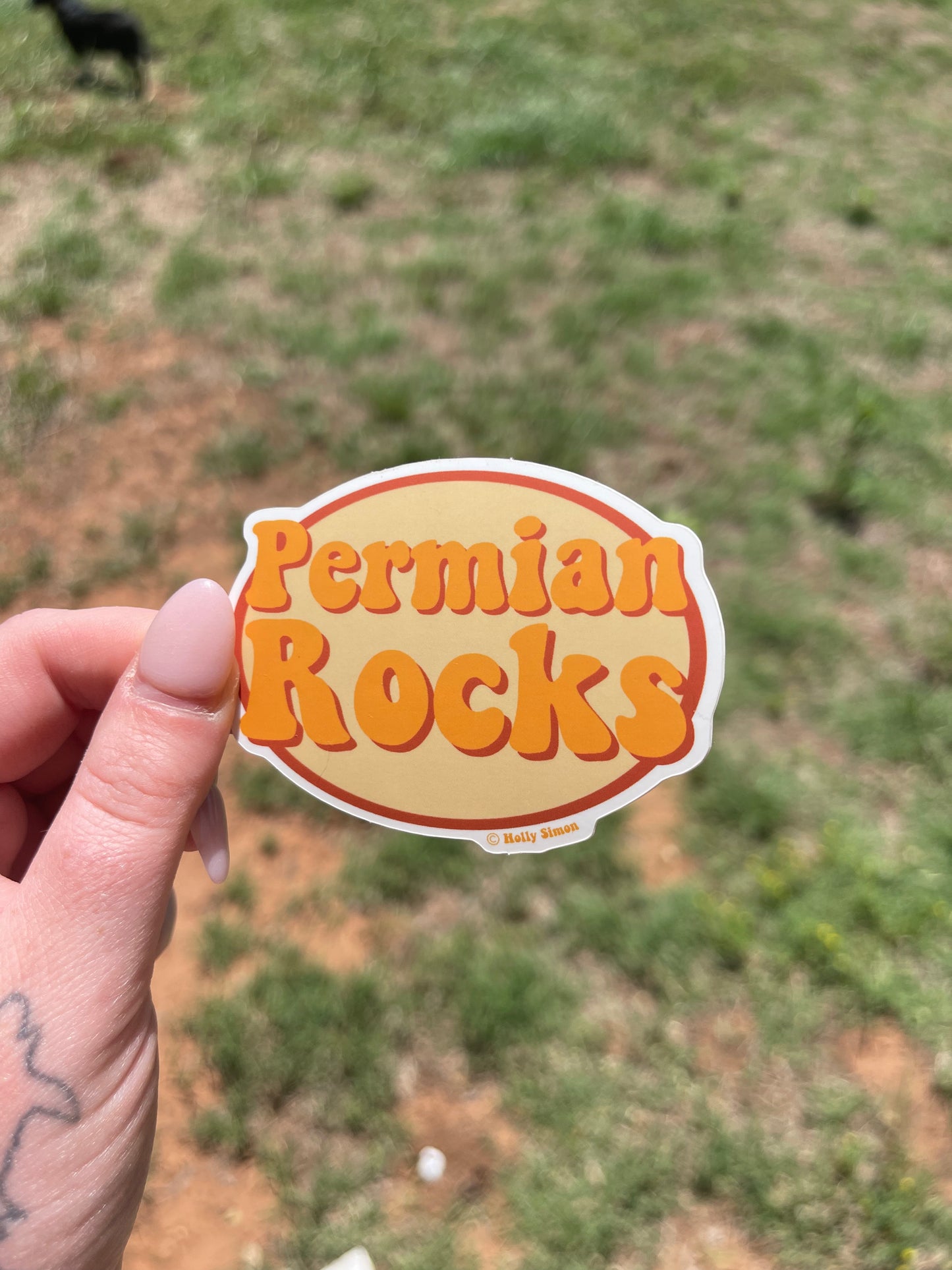 Permian Rocks Round Sticker