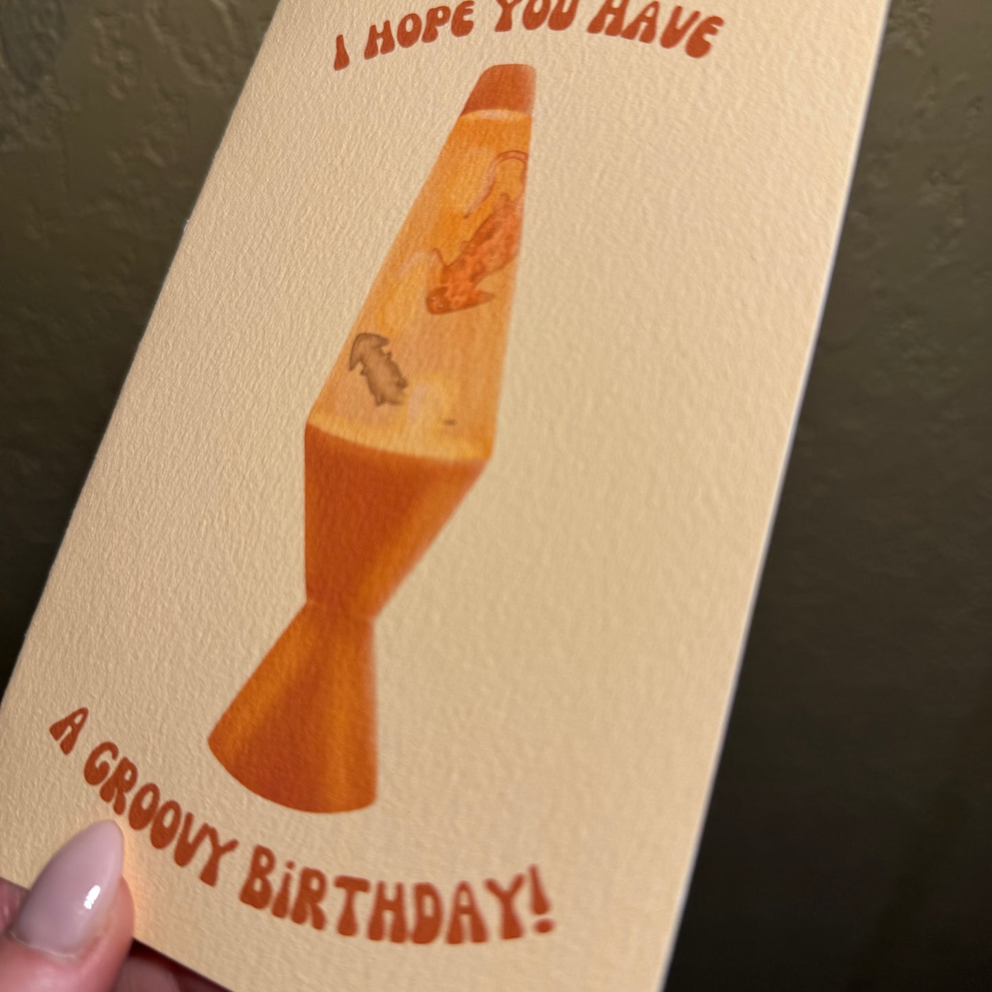 Lava Lamp Diplocaulus Birthday Card