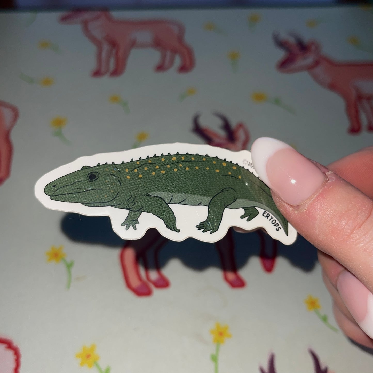 Eryops Glossy Vinyl Sticker