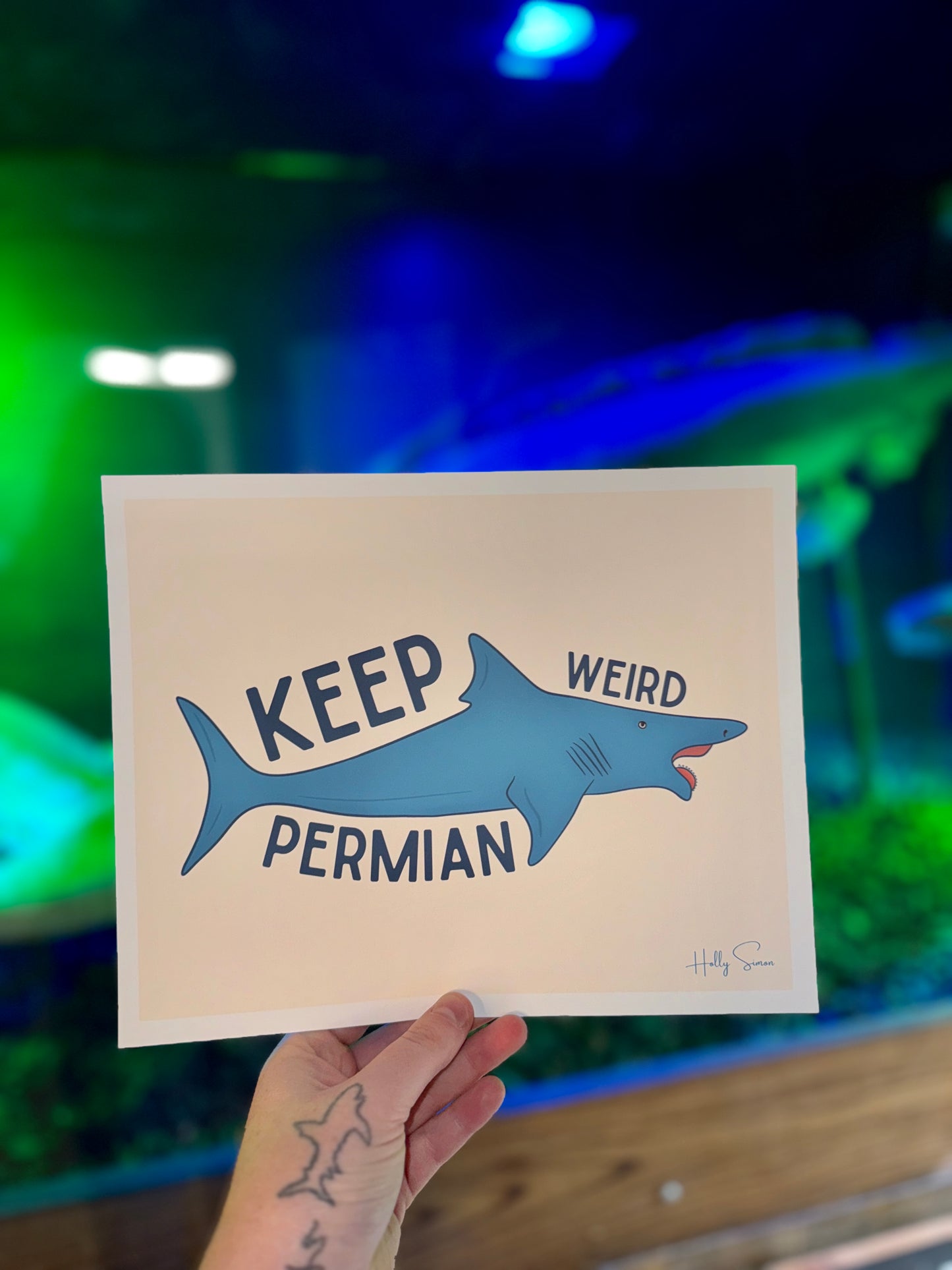 Keep Permian Weird Helicoprion Print 10"x8"