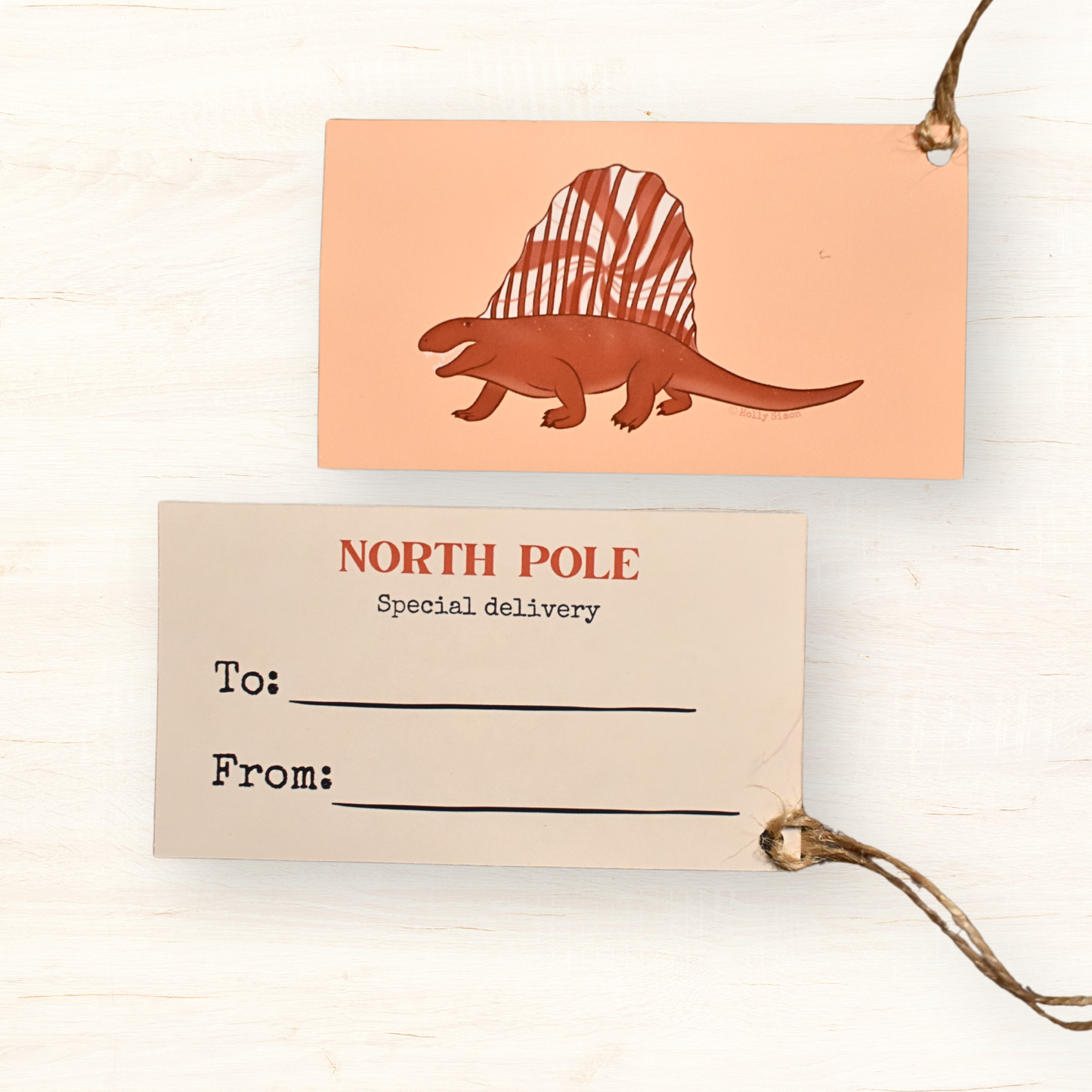 Present Tie Tag: Dimetrodon