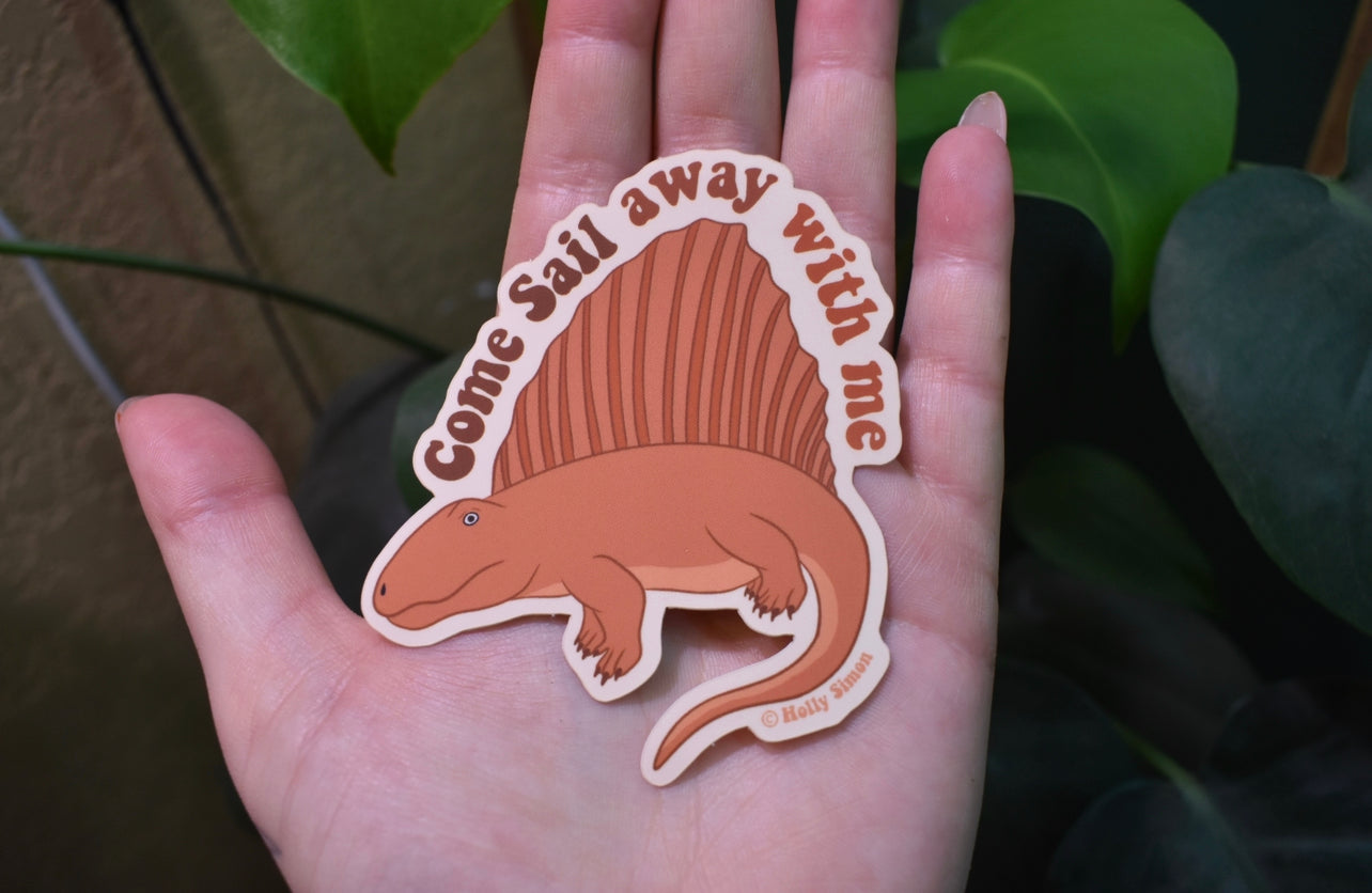 Come Sail Away Dimetrodon Sticker