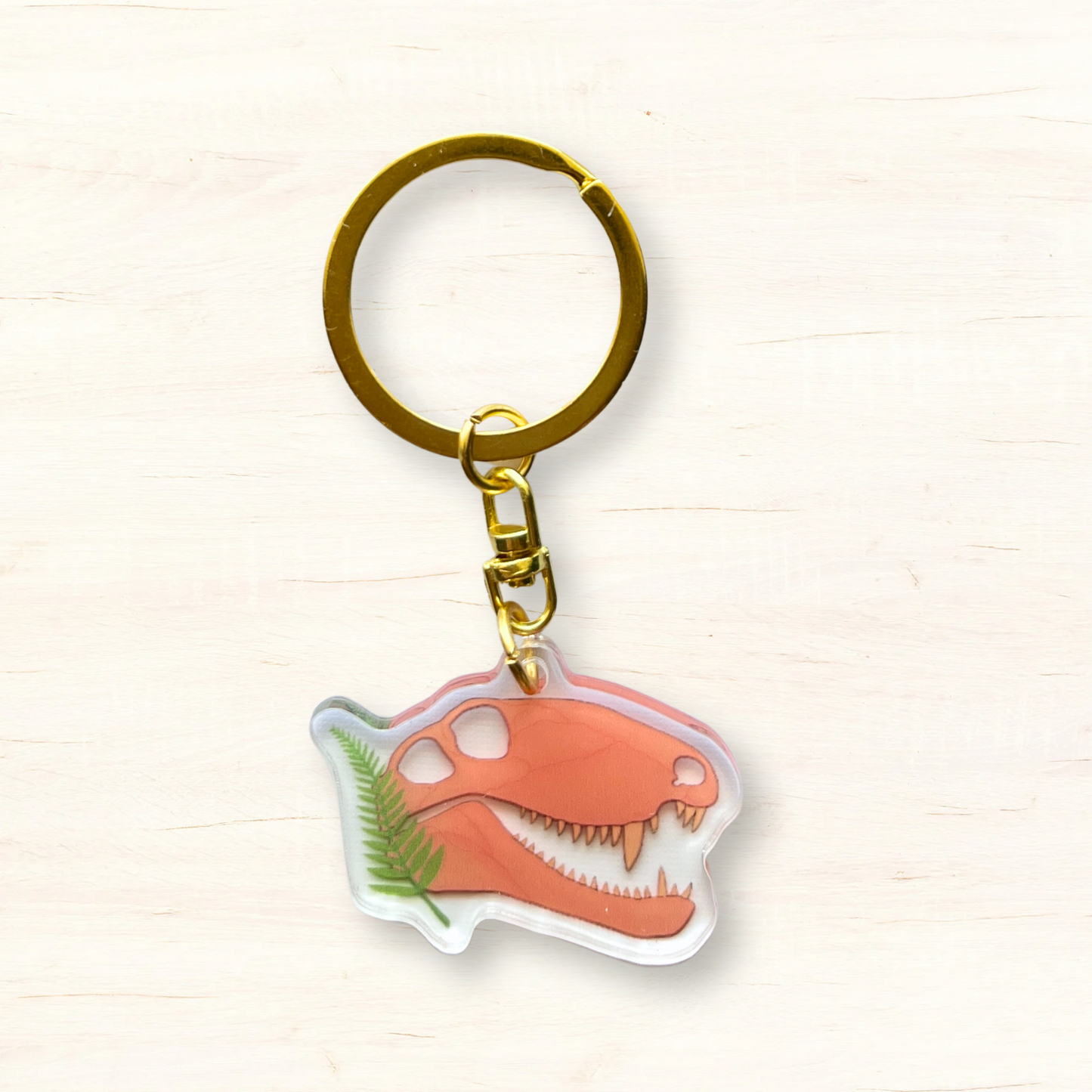 Pink Dimetrodon Acrylic Keychain