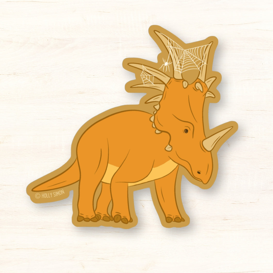 Styracosaurus Spiderweb Matte Vinyl Sticker