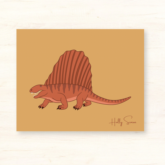 Red Dimetrodon Art Print