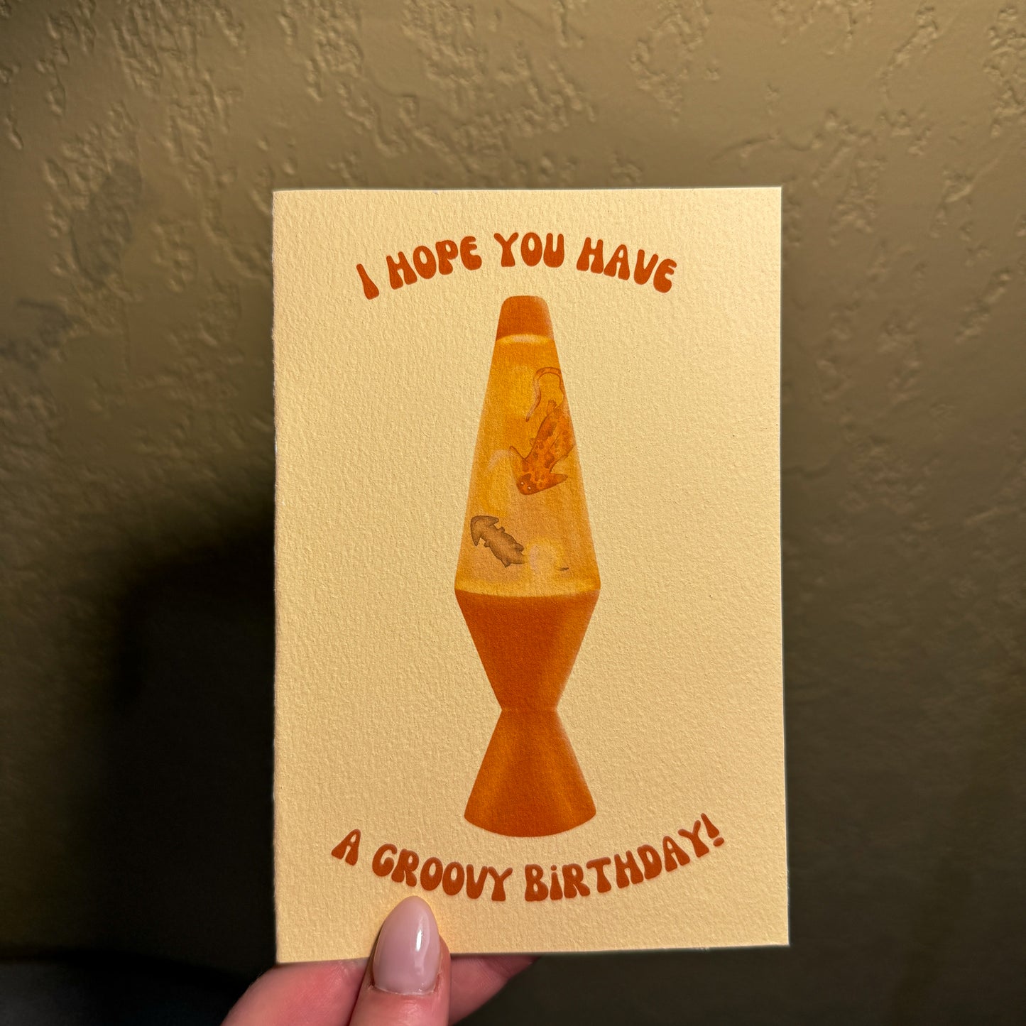 Lava Lamp Diplocaulus Birthday Card