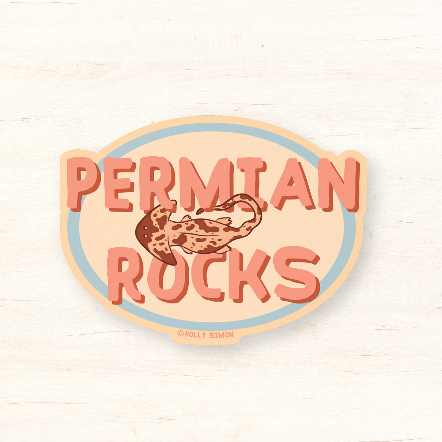 COMING SOON | Diplocaulus Permian Rocks Matte Sticker