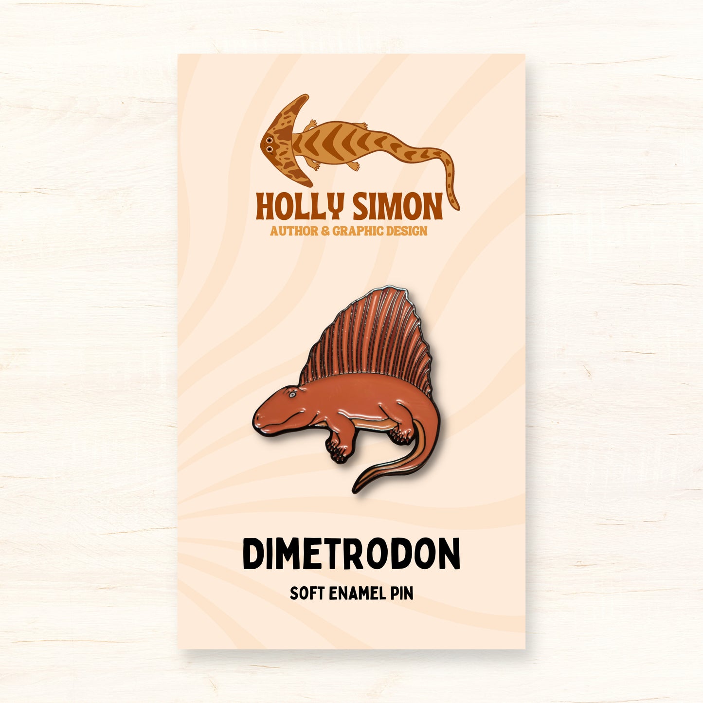 Red Dimetrodon Soft Enamel Pin