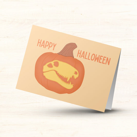 Dimetrodon Jack-o'-latern Card