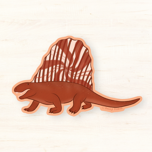Candy Cane Dimetrodon Sticker