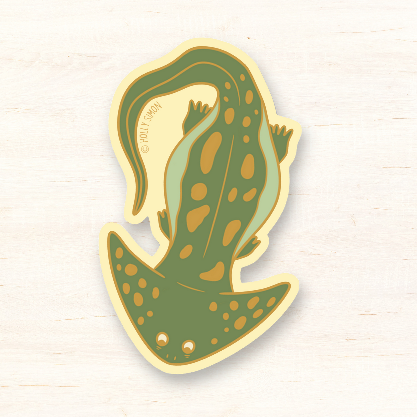 Green & Gold Diplocaulus Sticker