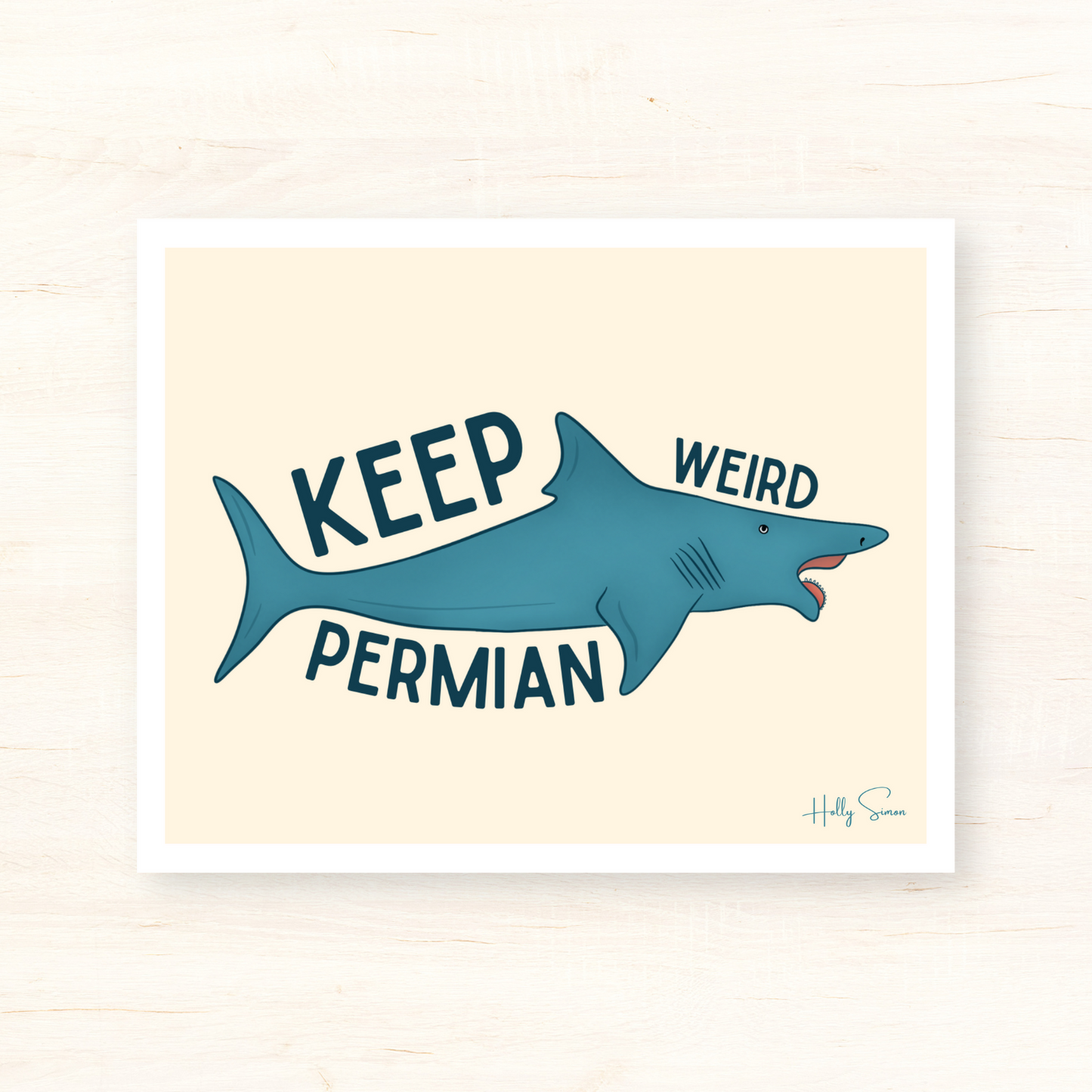 Keep Permian Weird Helicoprion Print 10"x8"