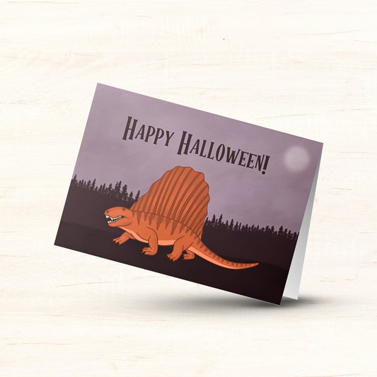 Dimetrodon Halloween Card