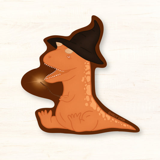 Carnotaurus Wizard Sticker