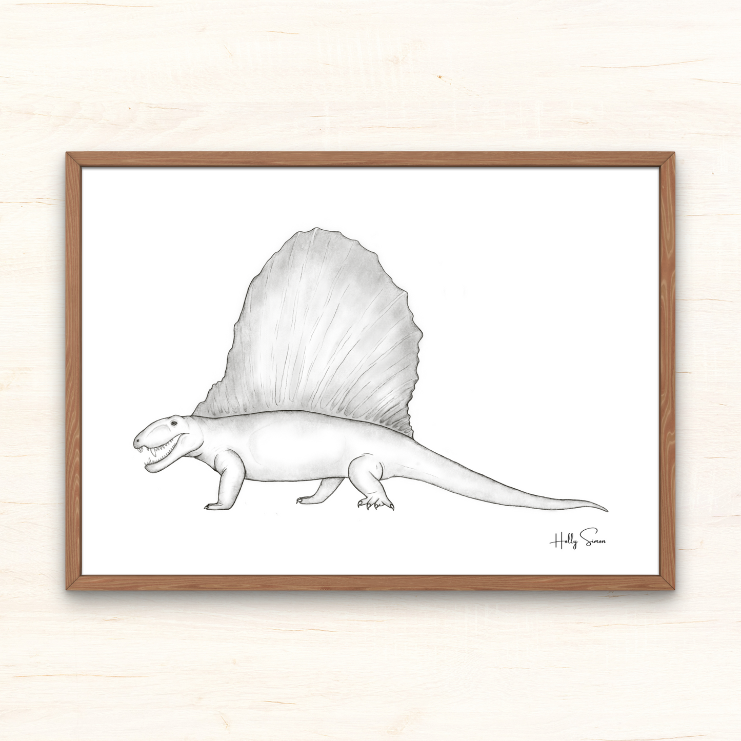 Dimetrodon Sketch Print