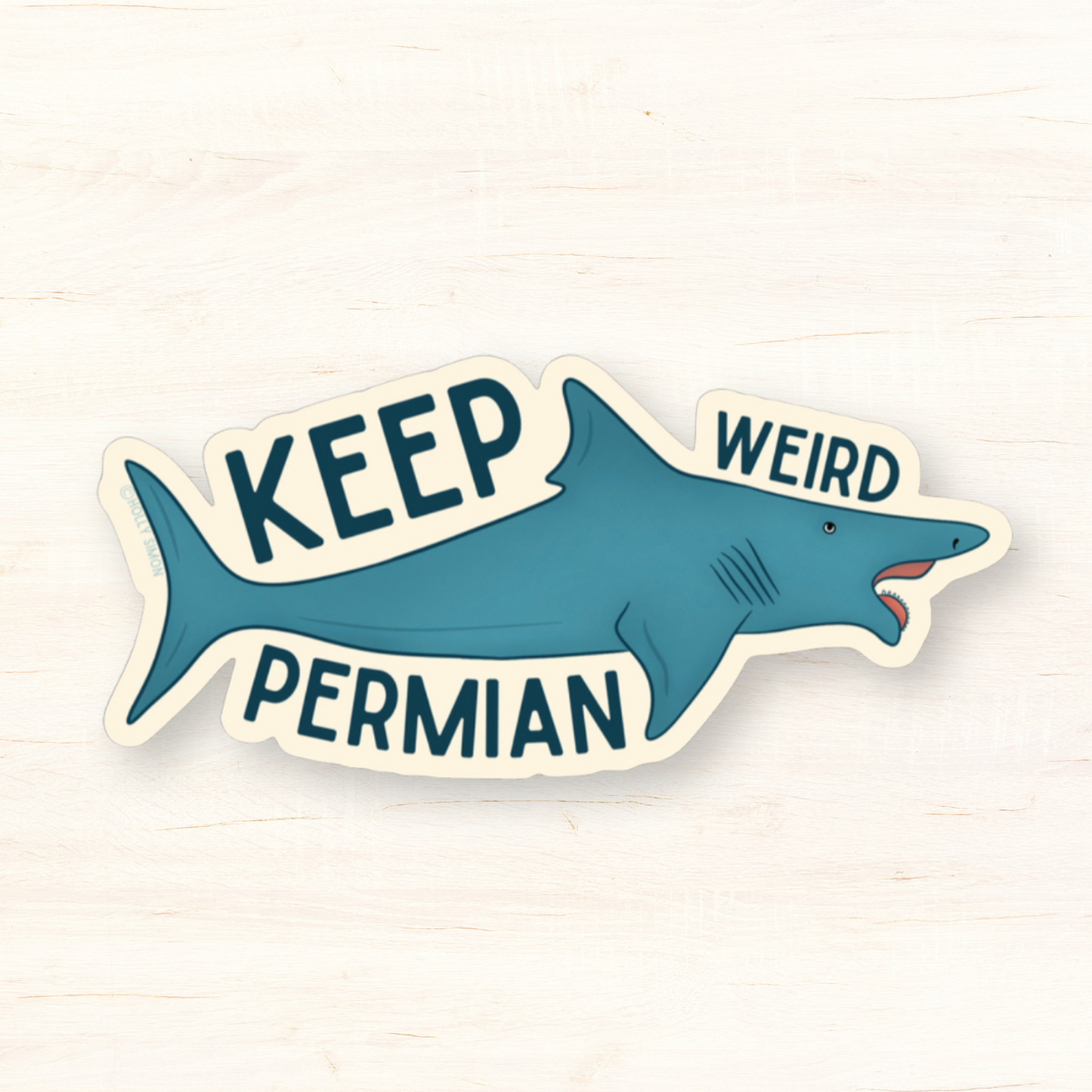 Heliocoprion "Keep Permian Weird" Sticker