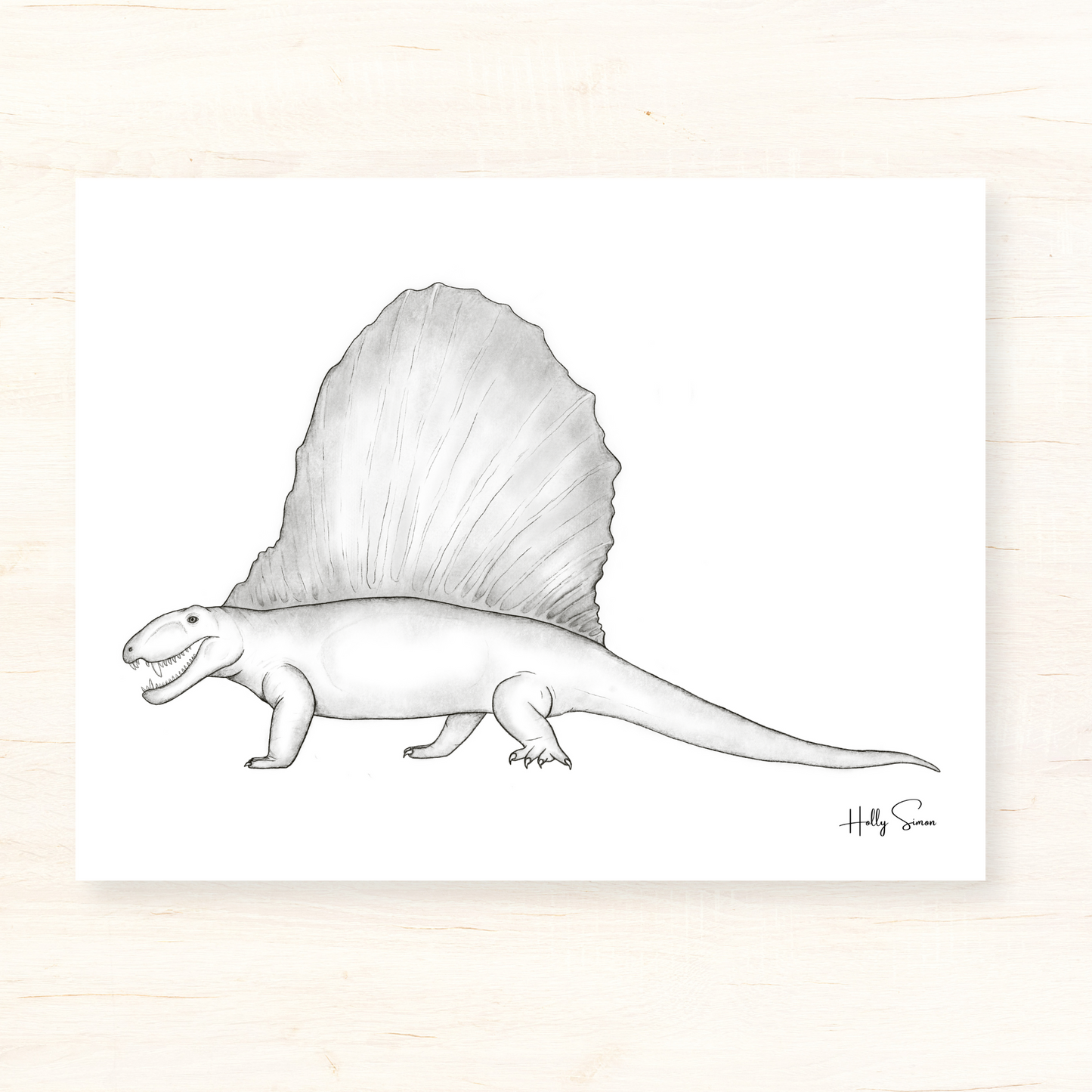 Dimetrodon Sketch Print